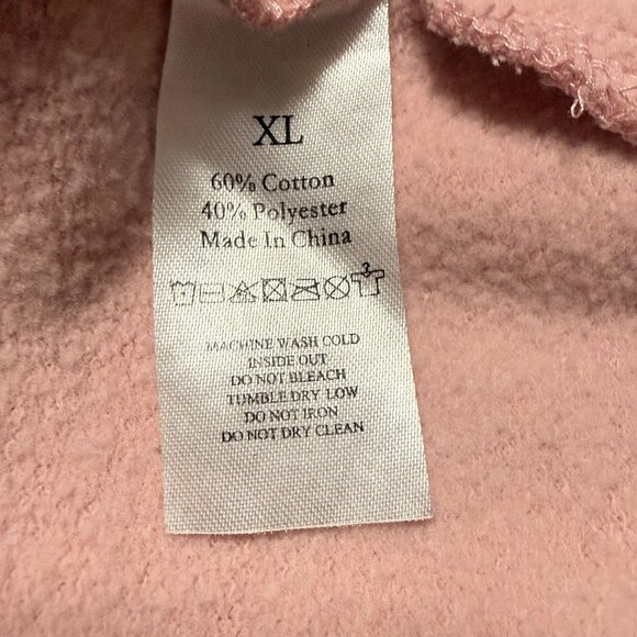 Jadelynn Brooke Embroidered "Amen" Sweatshirt XL Pink Crewneck High-Low Hem - Picture 6 of 6